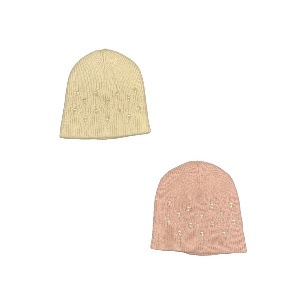 1. Pearl Knit Winter Beanie | Chic & Cozy Cold Weather Hat NW0T - OS